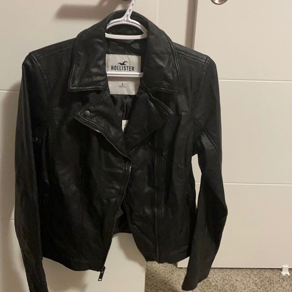 Black leather jacket